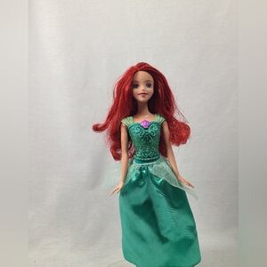 Little Mermaid Ariel Barbie Doll In Green Dress 2012